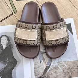 canvas slides designer sandals mens beach sandals luxury slippers rubber sole slipper thick bottom flip flops