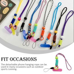 Mobile Phone Lanyard Universal Detachable Neck Hanging Cord with Hook Microfiber Safety Anti-lost Strap Running