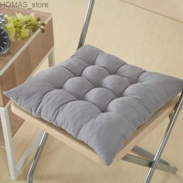 Cushion/Decorative Pillow Winter Warm Chair Back Seat Cushion Mat Solid Colour Office Seat Buttocks Pad 38*38cm Sofa Waist Cushion For Home Decor Y240401