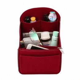 new Makeup Organiser Felt Insert Bag for Interior Travel Bag Portable Bag Cosmetic Bags Fit Various Women Backpack Bags Y6bL#