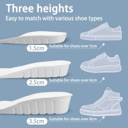 Invisible Height Increase Insoles EVA Soft Lightweight Shoes Sole Pad for Men Women Heel Lift Feet Care Arch Support Insole