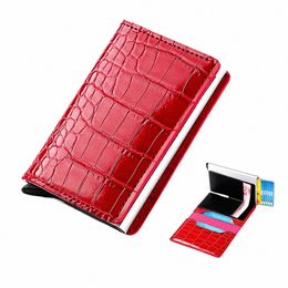 new Aluminium Women Wallet Card Holders Men Purse Luxury Magic Slim Mini RFID Man Busin Wallets Credit Card Note Holder Case N8nc#