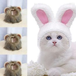 Dog Apparel Funny Pet Cat Costume Warm Lion Hat Year Party Christmas Cosplay Accessories Po Props Headwear Product