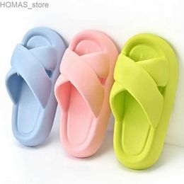 home shoes Women Platform Slippers Indoor Shoes Female Home Beach Flip Flops Soft EVA Thick Sole Ladies Fashion Slides Girls Cross Slippers Y240401