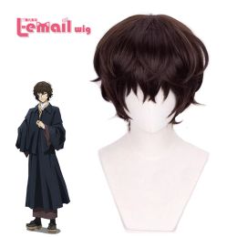 Wigs Lemail wig Synthetic Hair Bungo Stray Dogs Osamu Dazai Cosplay Wigs 30cm Short Straight Heat Resistant Perucas Cosplay Wig