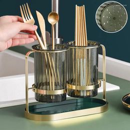 Kitchen Storage Spoon Holder Chopstick Drainer Rack Cutlery Fork Tableware Knife Dryer With Drainboard Utensils Organizer