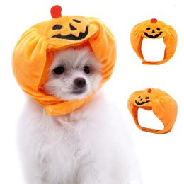 Dog Apparel Cute Pet Pumpkin Hat Halloween Cat Dress Up Headdress Small Cosplay Costume Funny Party Decorative Headwear Supplies