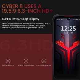 HOTWAV CYBER 8 Rugged Smartphones 4GB 64GB Waterproof 8280mAh Battery 16MP Rear Camera 6.3 Inch HD NFC Android 11 Telephone