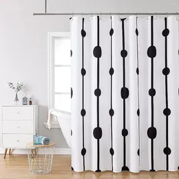 Shower Curtains Boho Curtain For Bathroom-Perfect Bohemian Black White Droplets Modern Or Farmhouse Bathroom Decor Sets Of Free Hooks