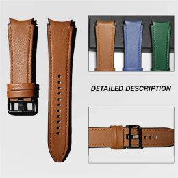 Leather+Silicone Replacement Strap for Samsung Galaxy Watch4 6 5 Pro 40mm 44mm Band Watch 6 4 Classic 47 43mm 46mm Bracelet Belt