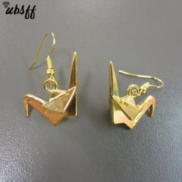 1 PC Origami Women Drop Earrings Ethnic Washi Japanese Paper Crane Pendant Romantic Party Accessories Charms Gift