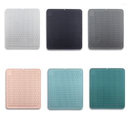 Table Mats Dish Drying Mat Draining Tableware Dishware Non-slip Washable Pad Grey