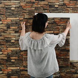 1Pcs 35*30cm Wallpaper Brick 3D Wall Sticker Foam Self Adhesive DIY Living Room Decor Waterproof Paper room decoration