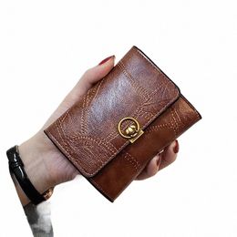 lovely Dog Hasp Leather Wallet for Women Mey Clip Simple Small Short Wallet Fi Pattern Bank Credit Card Holder Coin Purse Q9cX#