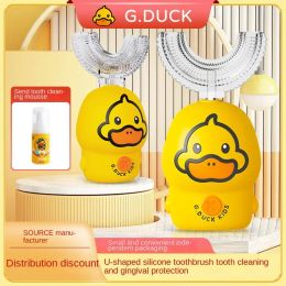 Toothbrush Electric Toothbrush G.DUCK Little Yellow Duck Ushaped Silicone Mouth with Fully Automatic Charging Sonic Children's Toothbrush