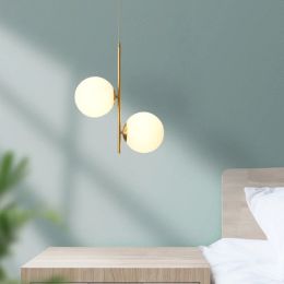 Modern Luxury Coppery Restaurant Pendant Light Nordic Designer Creative Acrylic Ball G9 Hanging Lamp Bedside Chandeliers