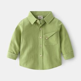 Roupas infantis de outono para meninos camisa infantil top wear 240326