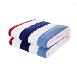 Blankets Stripe Pattern Heated Mattress Pad Bed Warmer Electric Blanket With High Temperature Auto Shut Off T21C