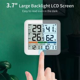 NOKLEAD LCD Digital Thermometer Hygrometer Indoor Outdoor Temperature Humidity Metre Temperature And Humidity Sensor Office Home
