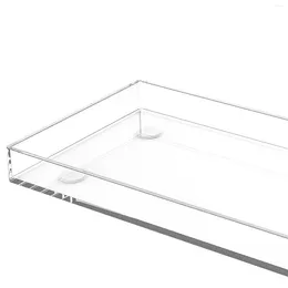 Tea Trays Clear Acrylic Tray Rectangular For Kitchen Tabletop Household Bedside Office