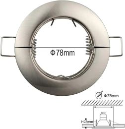 Aluminium Alloy Cut-out 55mm Lamp Cup Bracket Embedded Ceiling Lamp Housing MR16 GU10 Bracket Spotlight Surface Ring
