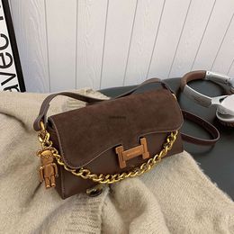 Designer Luxury fashion Tote Bags High quality suede chain small square bag 2024 new handheld stick bag frosted leather single shoulder crossbody bag