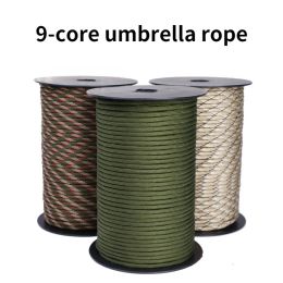Paracord 100M/ 9Core Paracord Rope Outdoor Mountaineering Camping Emergency Survival DIY Woven Bracelet Multipurpose Gadget Fishing Net