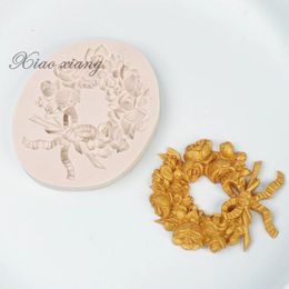 Baking Moulds DIY Flowers Fondant Cake Decorating Tools Wreath Cupcake Chocolate Wedding Border Silicone Molds Kitchen