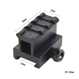 20mm bracket, 3-slot aluminum alloy guide rail, 20mm to 20mm sight clip