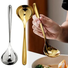 Spoons Korean Stainless Steel Thicken Spoon Large Long Handle Soup For Pot Ladle Home Kitchen Tableware Cooking Utensils