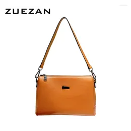 Shoulder Bags 2 Straps Inside 3 Compartments Natural Cowhide Women GENUINE LEATHER Messenger Bag Female Crossbody A611