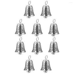 Party Supplies 10 Pcs Bell Pendant Xmas Decoration Ring Chime DIY Jewellery Accessories Crafting Bells Necklace Charms For Making Decorate
