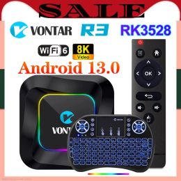 VONTAR R3 Android 13 TV Box RK3528 RGB Light Set Top Box 4K Media Player Android 13.0 TVBOX QuadCore 8K Video HDR10+ BT5 Wifi6