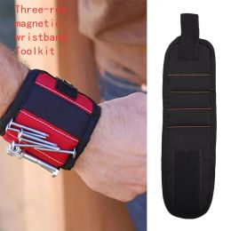 Portable Magnetic Wristband Portable Tool Bag Electrician Wrist Tool For Screw Nail Nut Bolt Drill Bit Repair Kit Bracelet 1pcs