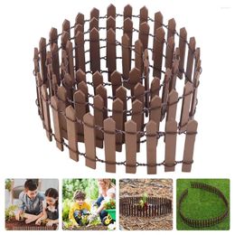 Garden Decorations Mini Wooden Fence Ornament DIY Small Decoration For Yard