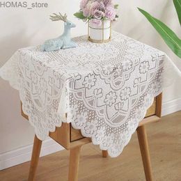 Table Cloth White lace tablecloth dining table cover wedding party decoration tabletop cover living room tabletop decoration Y240401