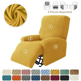 Chair Covers 1 Seater Polar Fleece Recliner Sofa Cover For Living Room Jacquard Reclining Armchair Stretch Couch Slipcover