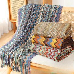 Blankets Summer Knitting Blanket Xizang Travel Shawl Office Air Conditioning Nap