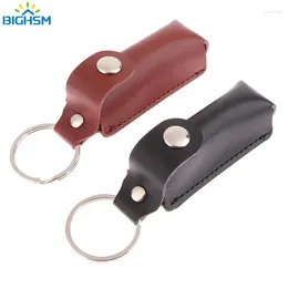 Storage Bags Leather U Disc Pouch Key Ring Holder USB Flash Drive Bag Pendrive Protective Cover Memory Stick Case 9 3.2cm