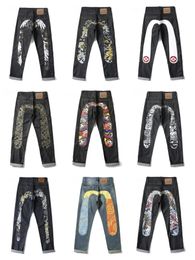 Y2k jeans American retro hip hop fashion print jeans male Harajuku punk Gothic wide pants couple casual straight street wear 240318