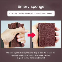 Sponge Eraser Carborundum Removing Rust Cleaning Brush Descaling Clean Tools Rub for Cooktop Pot Household Kitchen Sponge