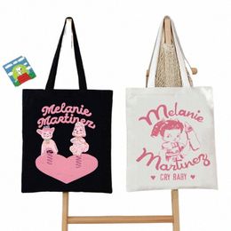 melanie Martinez Women Canvas Tote Bag Vintage Y2K Aesthetics Shoulder Bag Singer Music Shop Bag Melanie Martinez Handbag R3Sd#
