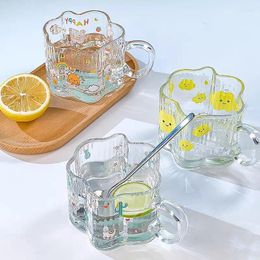 Wine Glasses Kawaii Milk Cup High-Grade Cloud Shape Creative Coffee Mug Cartoon Cute Handle Water Home Drinkware Gifts Cups