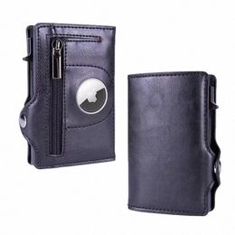 2022 Men Women Credit Card Holder Anti Rfid Protecti Wallet Leather Slim Mini Wallet Metal Aluminium Busin id Card Case Bag h5vr#