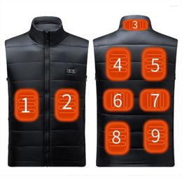 Blankets Unisex Electric Heated Jacket USB Charging 9 Areas Smart Heating Vest 3 Temperature Mode For Outdoor Camping Hiking Blanket