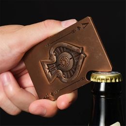 Bottle Opener Multifunctional High Quality 3D Patterned Metal Carve Poker Playing Card Nordic Presser Kitchen Gadget Men Gift 240329