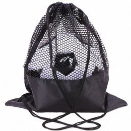 basketball Football Net Pocket Bag Drawstring Fitn Sport Backpack Portable Large Capacity Lightweight Outdoor Sports Bag M9sM#