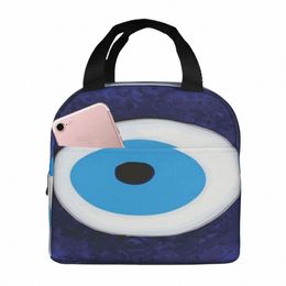 nazar Evil Eye Protecti Amulet Bead Symbol Lunch Tote Cooler Bags Lunch Box Kids Lunch Thermal Bag g67m#