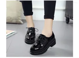 Casual Shoes 2024 Women Leather Oxford For Flats Woman Ballet Zapatos Mujer Big Size