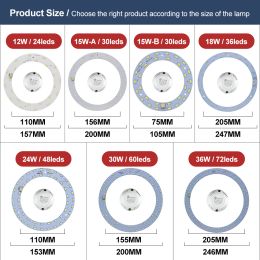 ZGREDED Led Panel Light SMD 5730 Ceiling Light Led Module Round Led Lamp Board 220V Replacement Led Circle Lamp For Ceiling Fan